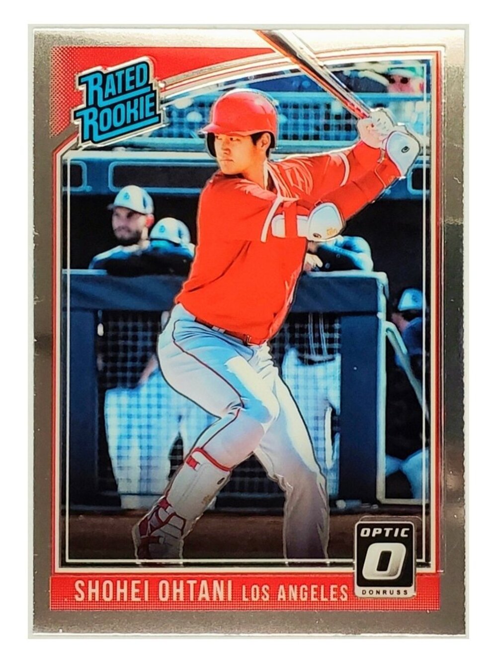 SHOHEI OHTANI ROOKIE "RATED ROOKIE" 2018 DONRUSS OPTIC #56 ANGELS, DODGERS, MVP